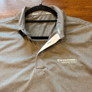 Adidas Heather Gray Polo  Firestone Country Club Size Small